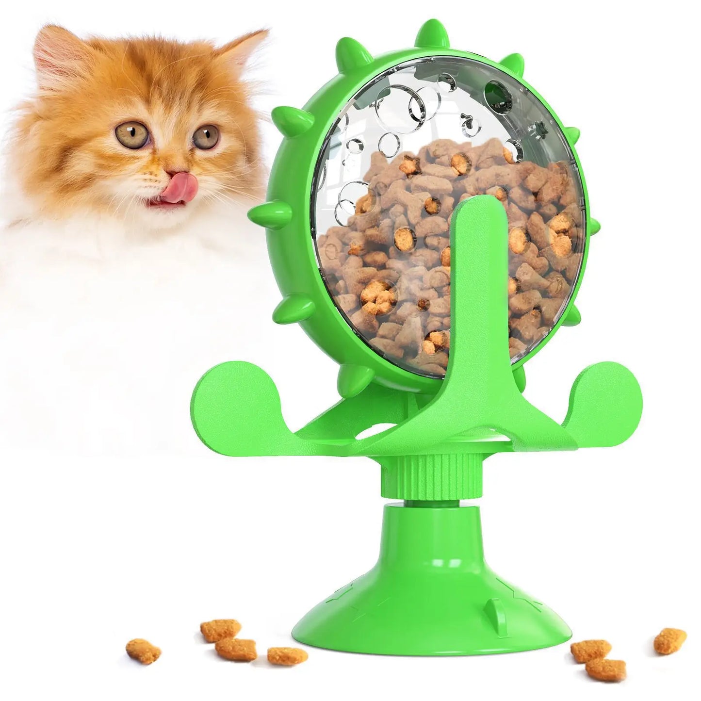 Dog Cat Feeding Interactive Wheel Toys Pet Leaking Food Training Ball Slow Dog Feeder Funny Dog Wheel Pet Products