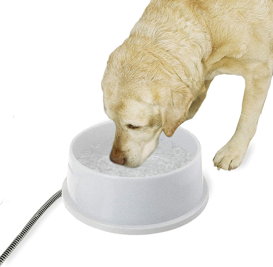 Thermal-Bowl Outdoor Heated Cat & Dog Water Bowl Granite 1.5 Gallons